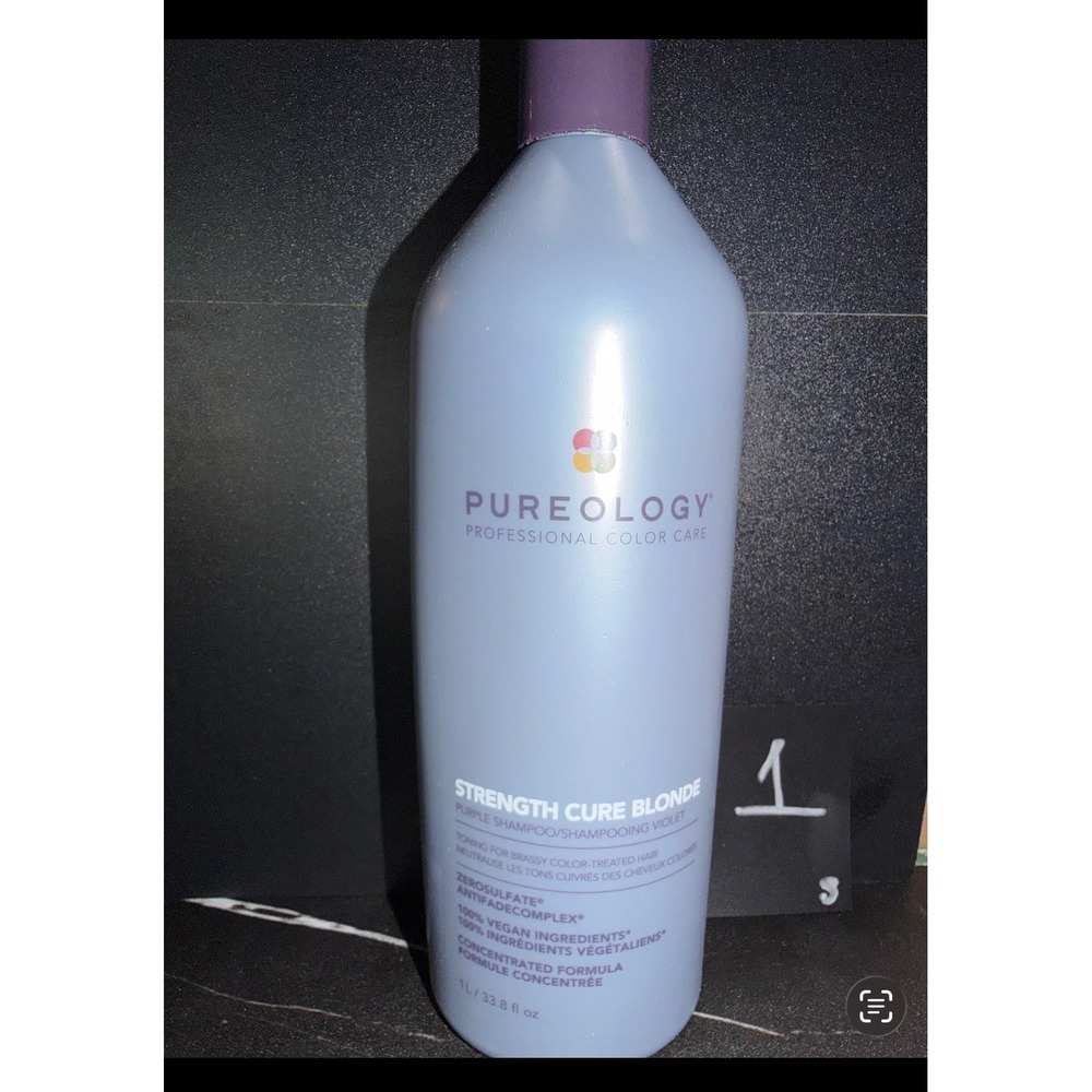 Pureology Strength Cure Blonde Hair Shampoo Purple Toning Sulfate Free Vegan